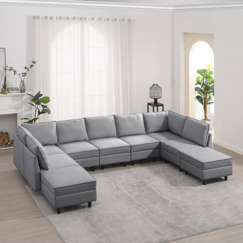Canapé modulaire surdimensionné, Gris