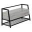 Banc, entrée, couloir, rangement, 42 po rectangulaire, stratifié gris, métal noir, contemporain, moderne-328812256