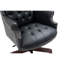 Fauteuil de direction ergonomique en similicuir, siège et dossier rembourrés épais, roulettes à roulement en douceur, noir-482835806-482835795