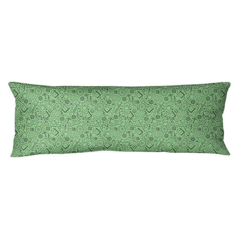 Coussin lombaire rpg, Bourre en polyester, Vert / Noir