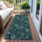 Washable Floral Indoor / Outdoor Rug-109536938