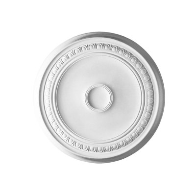 Médaillon de plafond en polyuréthane blanc apprêté 24-3 / 8 po x 1-5 / 8 po