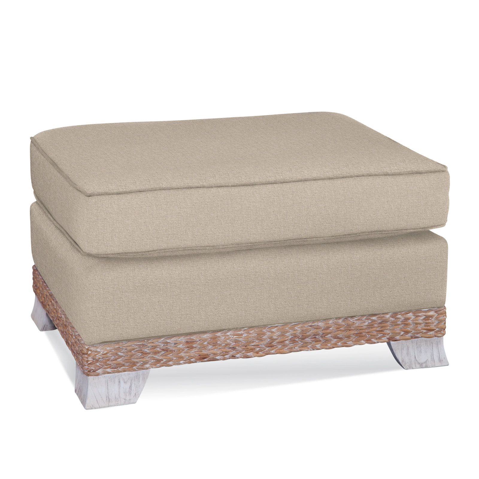 Fairwind Upholstered Ottoman, Eggshell Crypton Performance; 0884-93