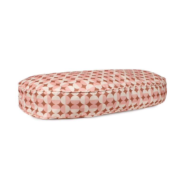 Lit ovale pour animaux avec housse amovible, Rosé, Large (45"w x 28"d x 6"h)