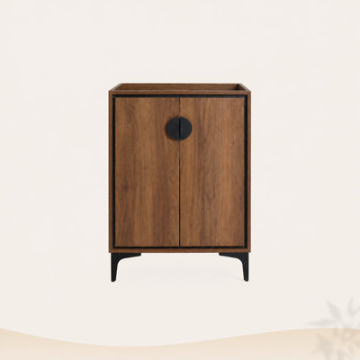 24 Inch Bathroom Vanity Cabinet Only, Modern Freestanding Storage Cabinet with 2 Soft Closing Doors, Engineered Wood Base for Small Bathroom, Powder Room
