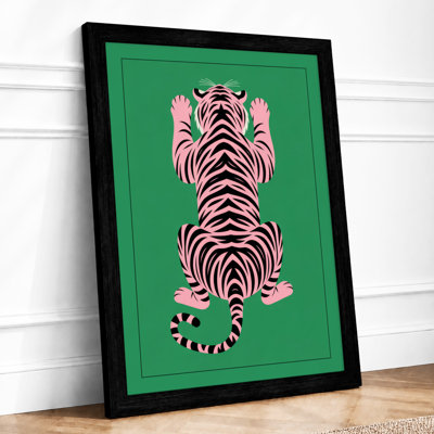 Geometric Tiger Art Deco - Framed Print