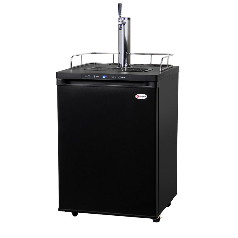 Kegco Black Stainless Steel Freestanding Keg Dispenser