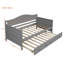 Lit de jour simple en bois avec couchette multifonctionnelle peu encombrante, gris