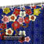 Rideau de douche japonais en cerisier japonais avec 12 crochets-2057088630