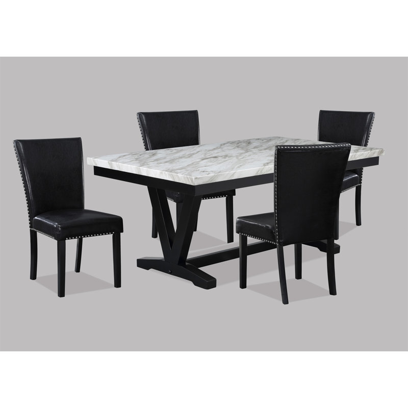 Table de salle à manger Helidon, Gris