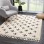 Tapis beige / noir à poils longs Adeewa-1770243058