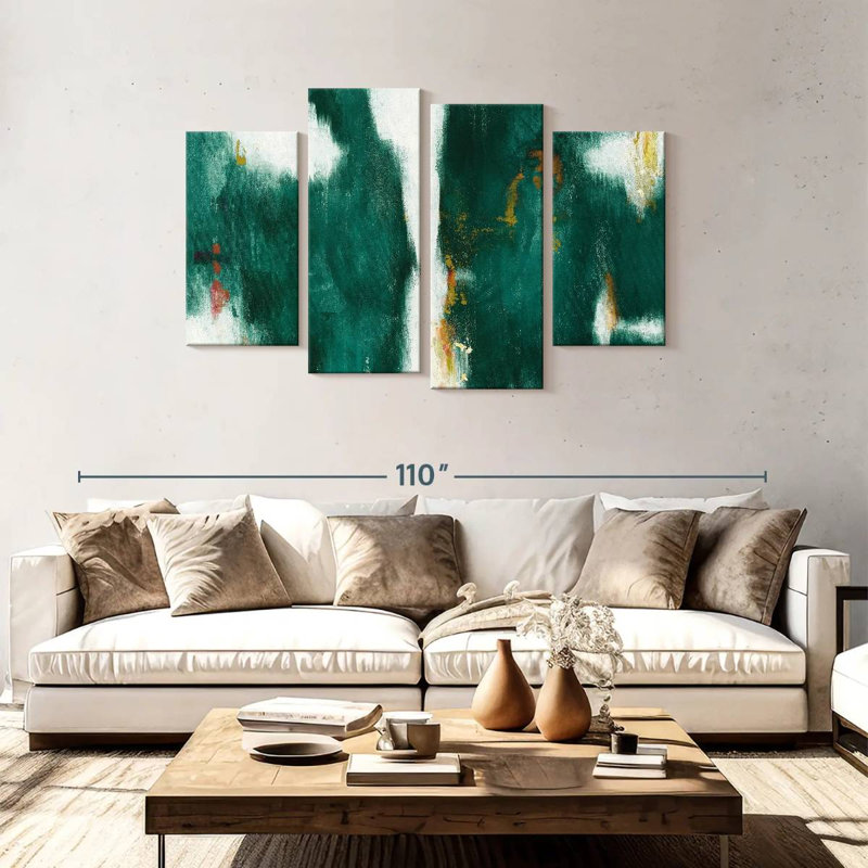 Avery Green Texture, 48" H x 75" W