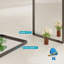 Miroir de salle de bain rectangulaire en aluminium avec verre trempé HD, miroir mural français-134587117-134587126