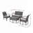 4-Piece Patio Wicker Rattan Sofa Set-1464065830