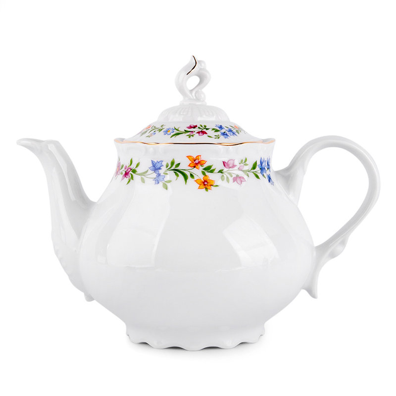 Théière bohémienne fleurs sauvages