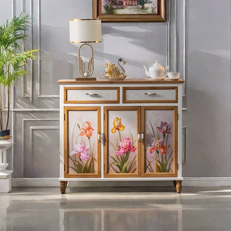 Armoire pastorale peinte