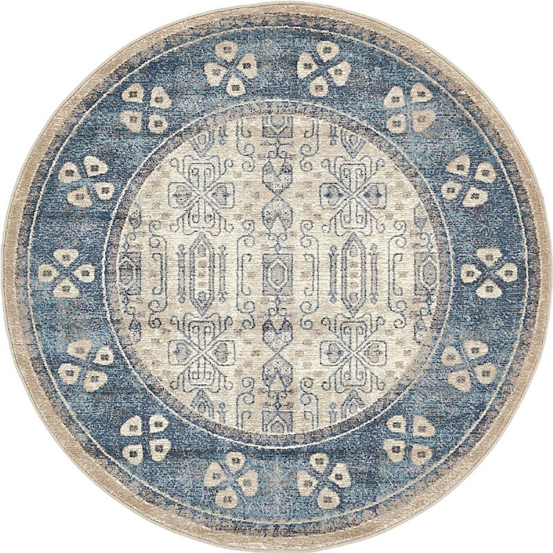 Tapis à motif oriental gris Linz, Rond 4 pi
