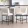 Jenie Upholstered 26.4'' Boucle/Linen Counter Stool with Metal Frame