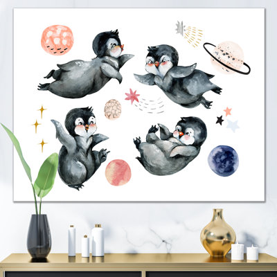 Mignon petit pingouin III - art sur toile pour enfants