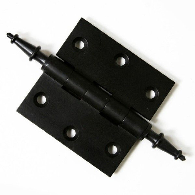 Charnière de porte simple 3 po H x 3 po, Noir mat