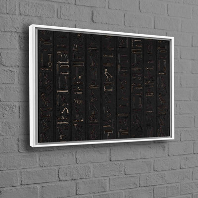 Affiche moderne en toile de coton avec un design en hiéroglyphes tendance pour la maison