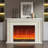White Solid Wood Electric Fireplace-246129552-246129583