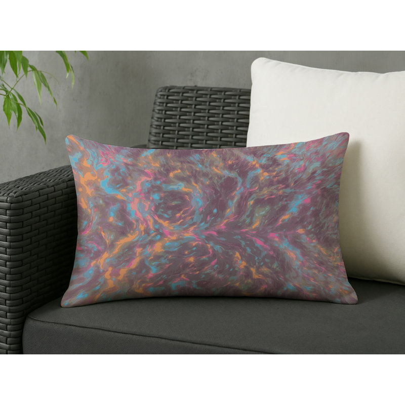 Coussin décoratif intérieur et extérieur Modern, Gris abstrait 49, Rectangle H 20 po x l 14 po