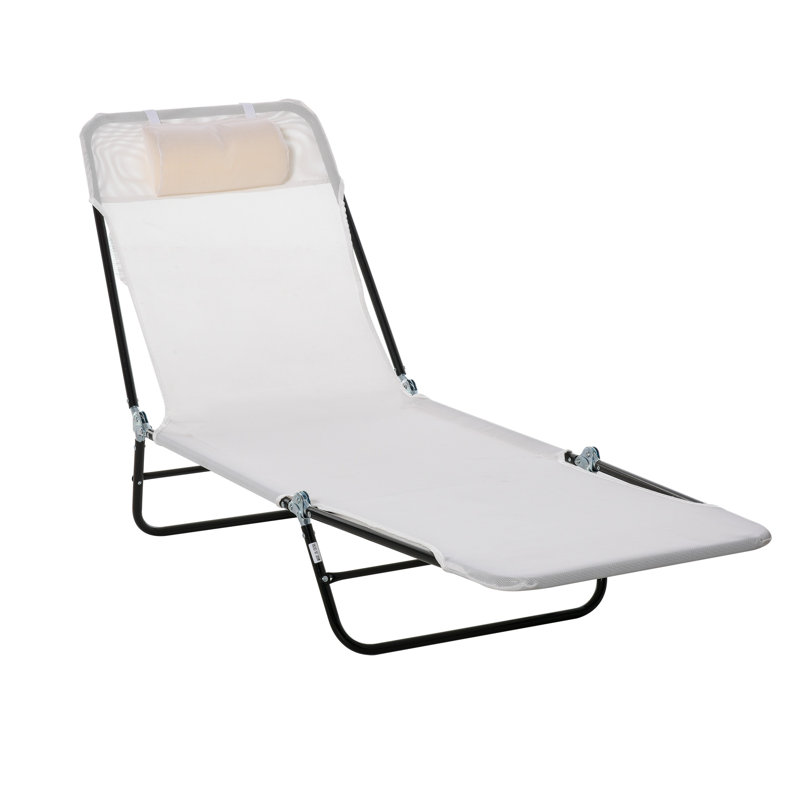 Méridienne pliante avec coussin Outsunny