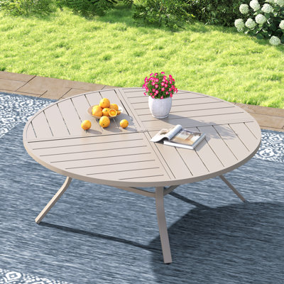53" Patio Metal Round Dining Table