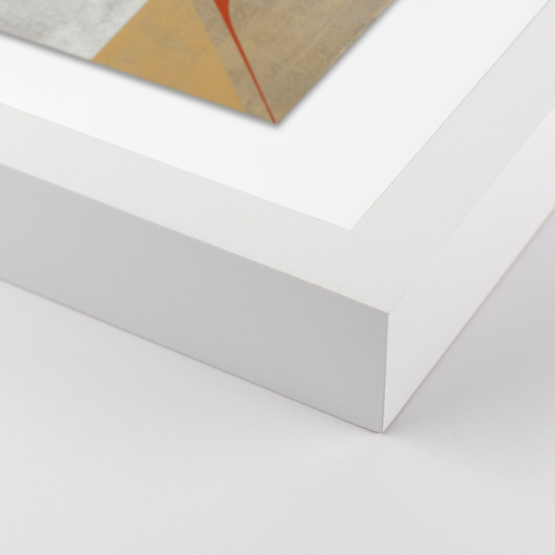 Mon Coeur Est Fort by Greg Gove, 25" H x 32" W x 1.5" D, White Paper Single Picture Framed