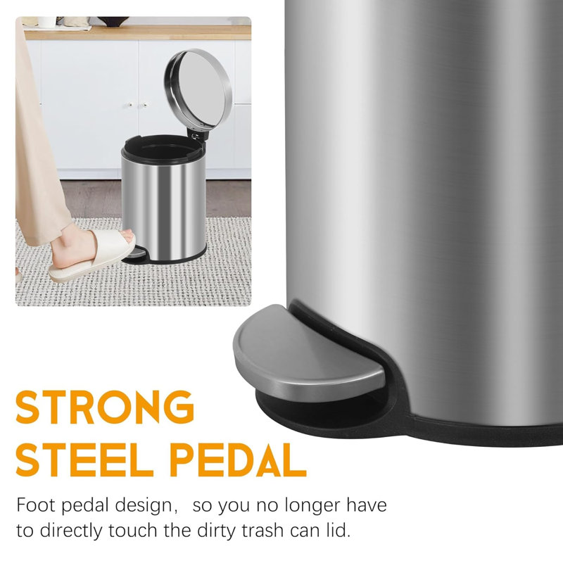 Stainless Steel Step On - 3.2 Gallons