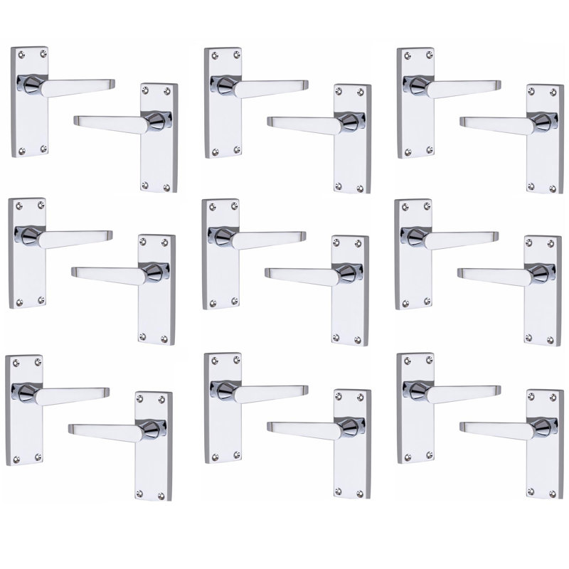 9 Pairs Victorian Lever Latch Door Handle 