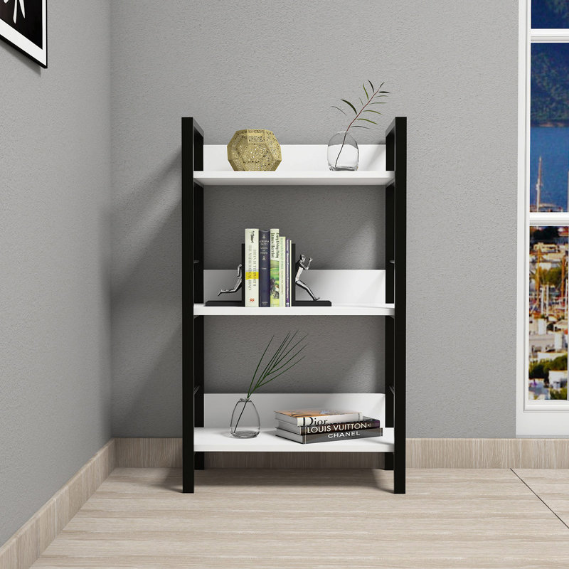 Forough 101cm H Standard Bookcase, 101cm H x 60cm W x 33cm D, White