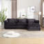 Canapé modulaire surdimensionné en chenille de 112 po avec repose-pieds mobile Chenille-662611464