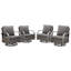 Chaises pivotantes d'extérieur en rotin avec coussins Bobra (ensemble de 4)-1060126610