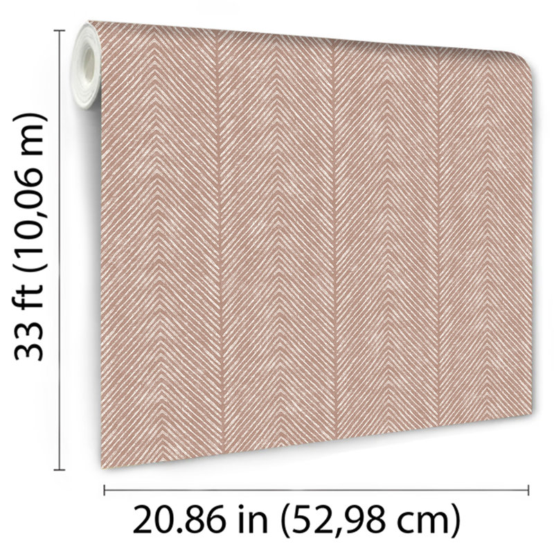 Papier peint naturel à chevrons, Beige