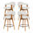 Swivel Linen Upholstered Bar Stools 26" Counter Height-1297837829-1297837828
