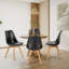 Ensemble de 4 chaises de salle à manger rembourrées en coquille moderne et élégante, chaise de cuisine en bois-306710735