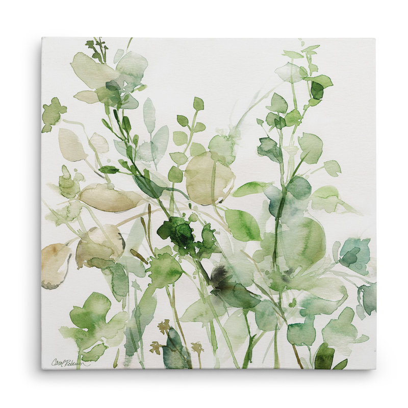 «Sage Garden II», peinture, H 32 po x l 32 po, Toile tendue, Sans cadre