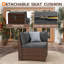 Chaise d'extérieur en osier avec coussins-1687671514