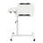 White Portable Adjustable Rolling Laptop Table Stand with Wheels