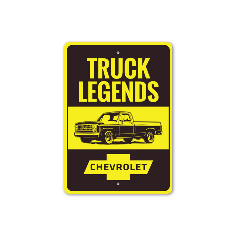 Panneau en aluminium Truck Legends, H 18 po x l 12 po x P 0,06 po