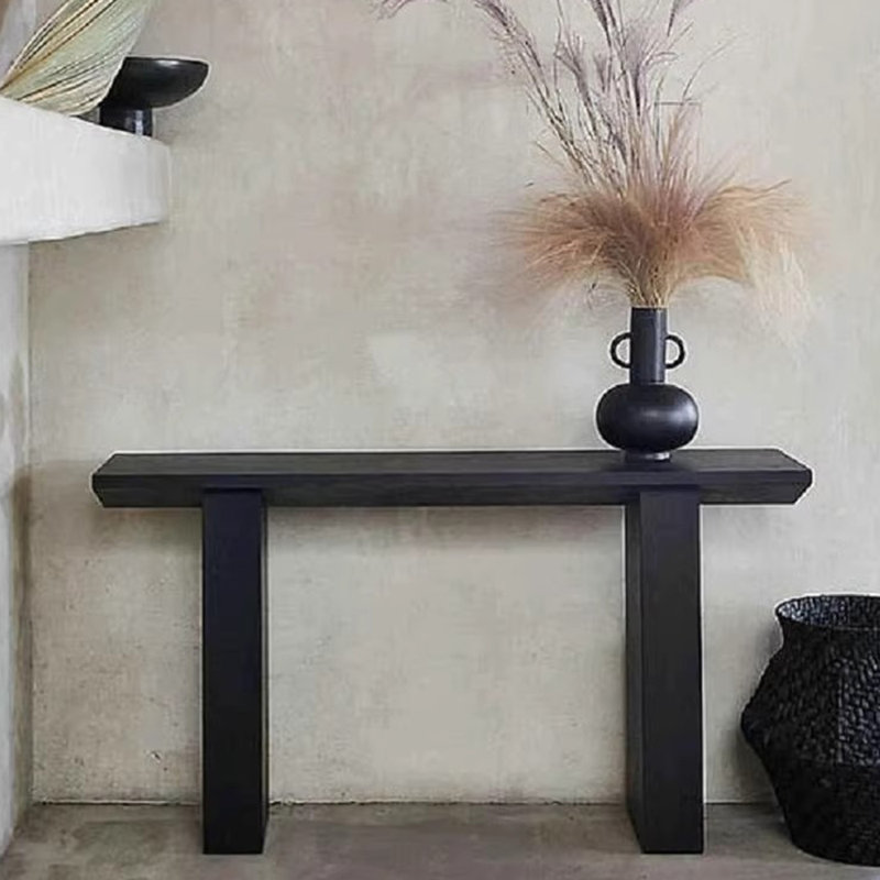 Console simple de style Wabi-sabi, H 31,5 po x l 70,9 po x P 11,8 po