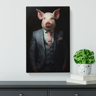Pig In A Suit Painting No.2 - No Frame Print