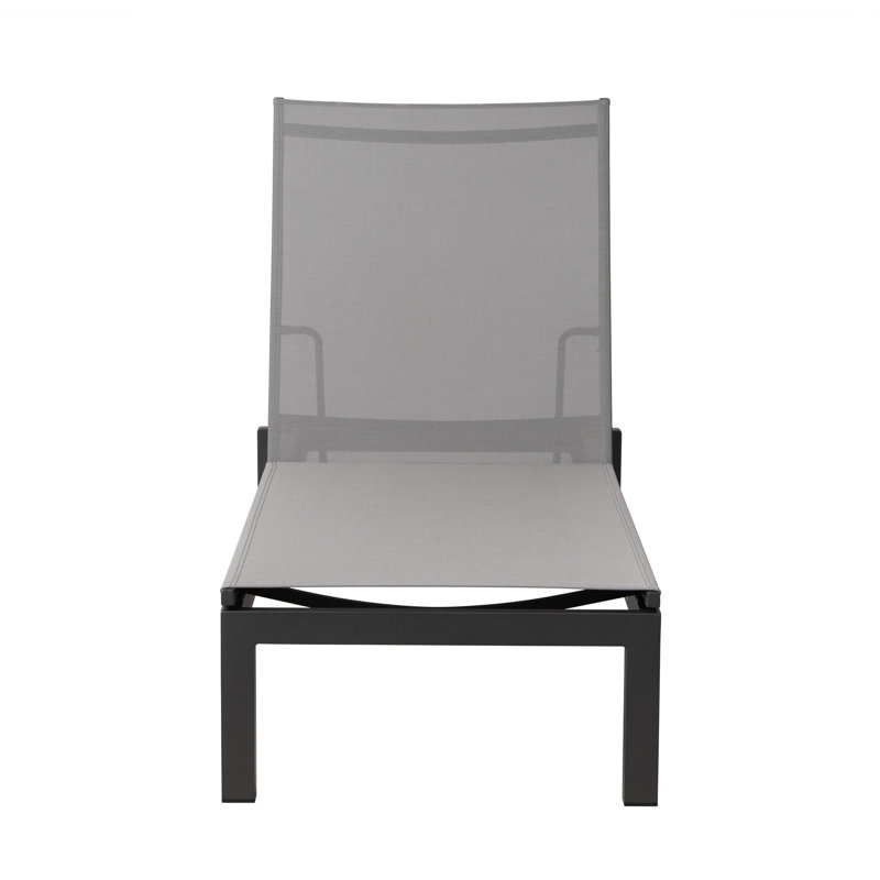 Stacking Chaise-Set Of 2, Matte Charcoal