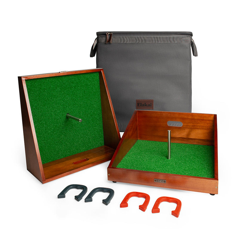 Jeu de mini fers à cheval acajou Buckaroo