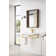 Boston Glossy White Resin Rectangular Wall Mount Bathroom Sink with Overflow