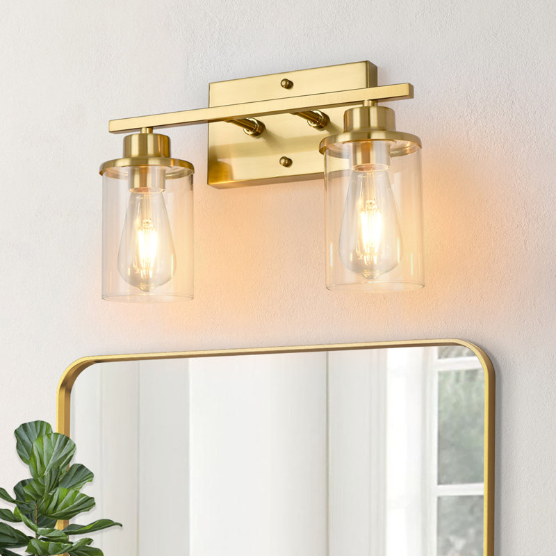 Éclairage pour meuble-lavabo à 2 lumières à intensité variable Addam, Or