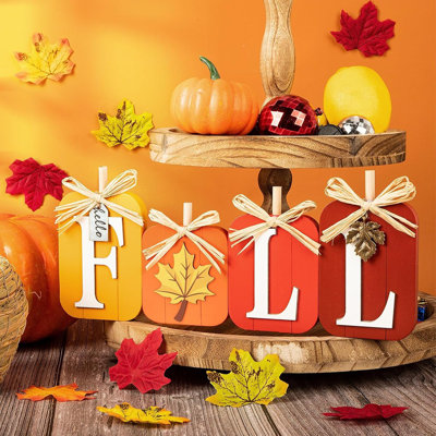 Décorations d'automne pour la maison 14 pouces Farmhouse Fall
