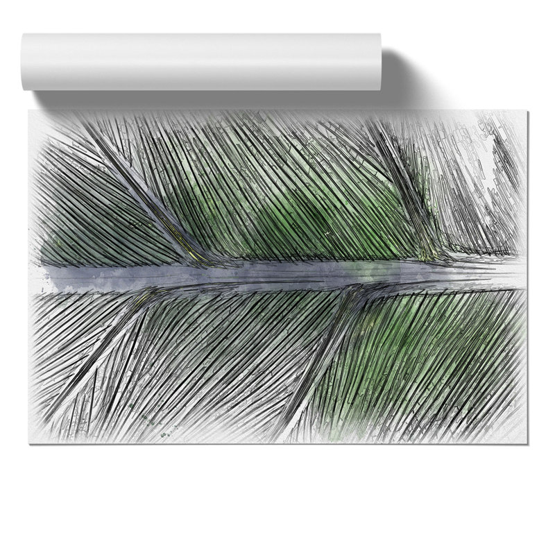 Leaf Detail Sketch - Frameless Print, 21cm H x 30cm W x 0.1cm D